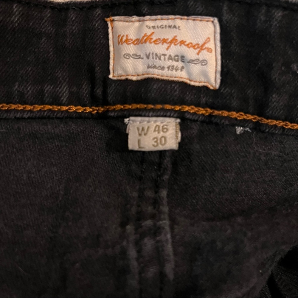 Black Weatherproof Vintage 46x30 Tapered Fit Denim Jeans Men’s - Picture 5 of 7